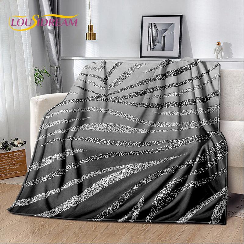 3D Colorful Zebra Pattern Soft Plush Blanket,Flannel Blanket Throw Blanket for Living Room Bedroom Bed Sofa Picnic Office Cover