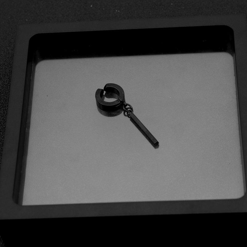 Unisex Stainless Steel Square Earrings - Simple European & American Design