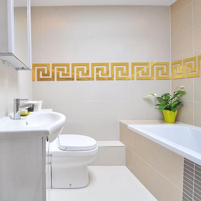 Blühende Lotus Blume Acryl Spiegel Wand Aufkleber Set DIY Aufkleber