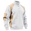 Men's Colorblock Stand Collar Button Sweatshirt Hoodie Men's Sports Large Size Casual Sweatshirt
