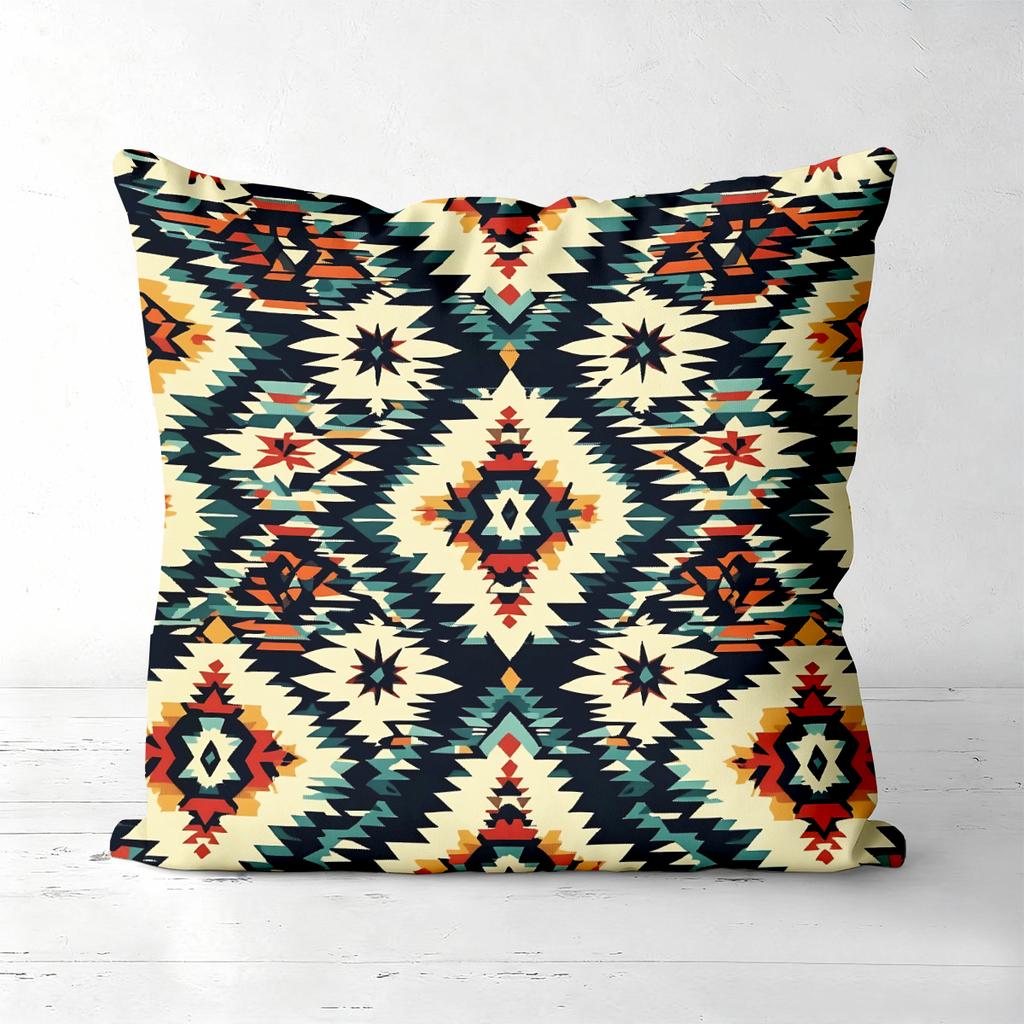 Bohemian Pattern Decorative Throw Pillow Cushions Polyester Pillowcase, Sofa Decorative Cushion Cov Headboard Pillow