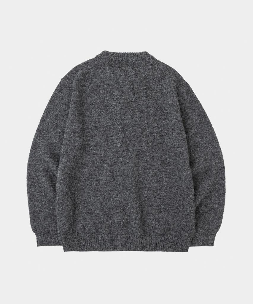 LETTERCOMO Daily Wool Round Knit Charcoal