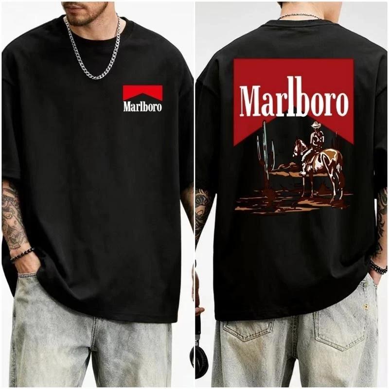 

MEOD Cowboy Desert Marlboro T-shirt, Western-style graphic featuring horses and 4XL