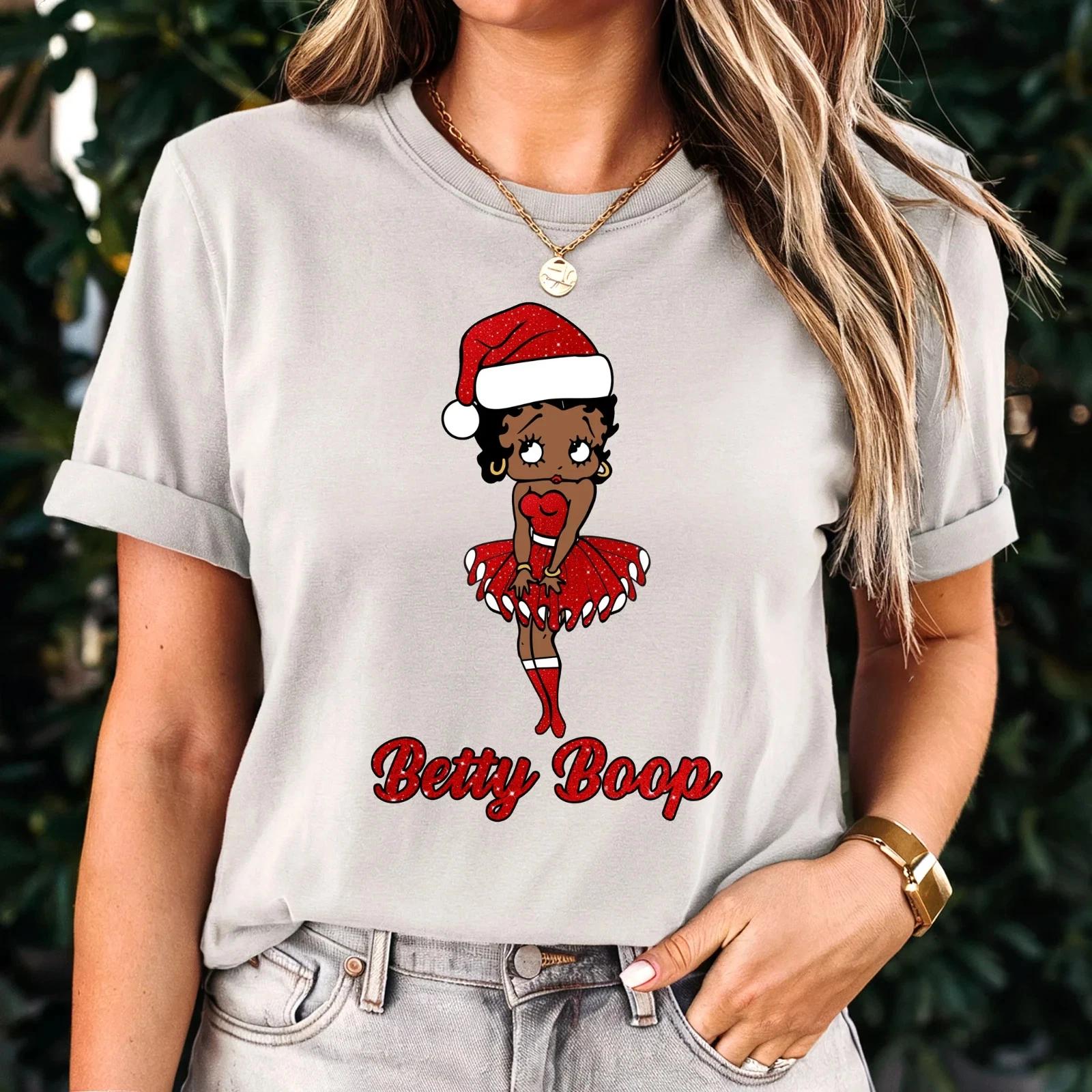 Betty Boop Shirt, Funny Christmas Shirt, Betty Boop Tshirt Christ T-Shirt, S-5XL M