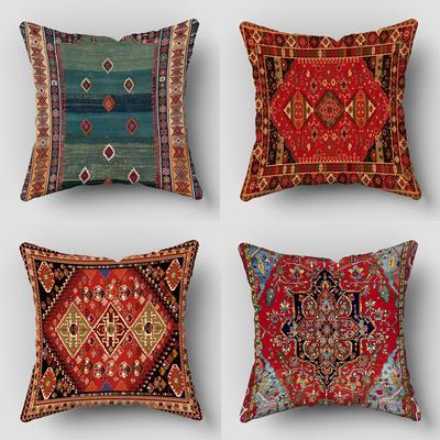 Persian Rug Pattern Pillowcase Living Room Sofa Cushion Cover Fashion Decorative Home Decor 45X45cm Two Sides Short Plush