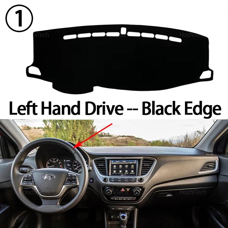 For Hyundai Solaris 2 Accent Verna 2017-2021 Dashboard Cover Board Anti-Slip Mat Protect Pad Car Accessories Sunshade Carpet