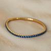 Multicolor Zircon Gold-Plated Titanium Steel Elastic Bracelet