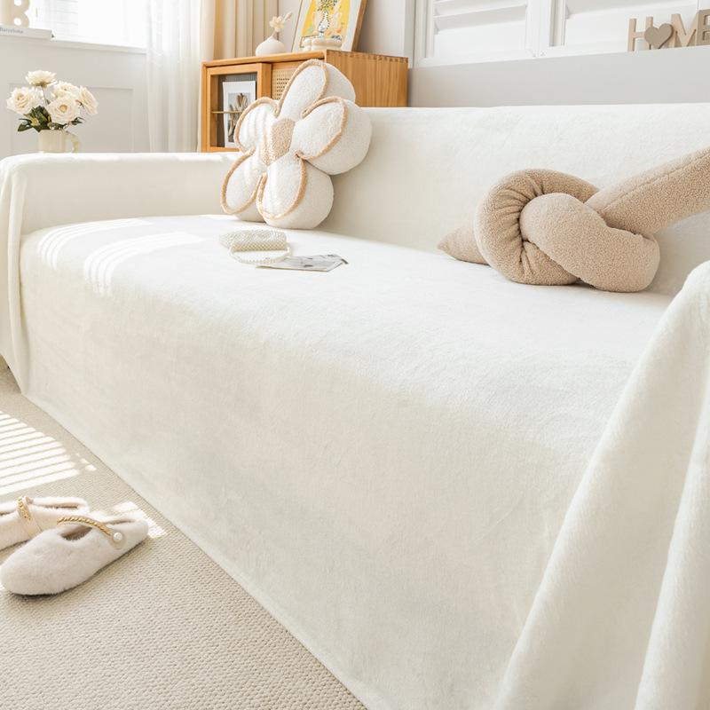 Sofa Cover Cloth Towel Winter Milk Velvet Thickened Plush Sofa Cushion All-Inclusive Blanket