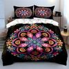 Mandala Pattern Three-Piece Set Soft Comfortable Duvet Cover Bedding Set Included 1*Duvet Cover & 2*Pillowcases, Gift