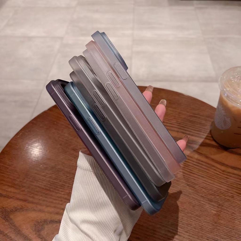 Suitable for IPhone16proMax Ultra-thin Pc Phone Case, Apple 15 Simple Semi-transparent Hard Shell 14pro Protective Case