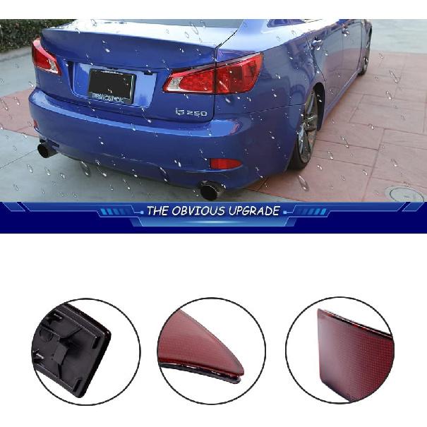 

For 2006 2007 2008 2009 2010 2011 2012 2013 IS IS250 IS350 Rear Bumper Reflectors Covers Housing