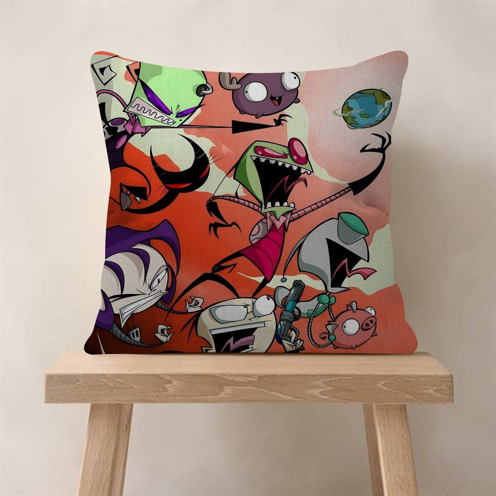 IInvader ZZim Cartoon Movie Pillowcase Toon Gift Cushion Cover Bedroom Home Sofa Chair Seat Decor Pillow Case