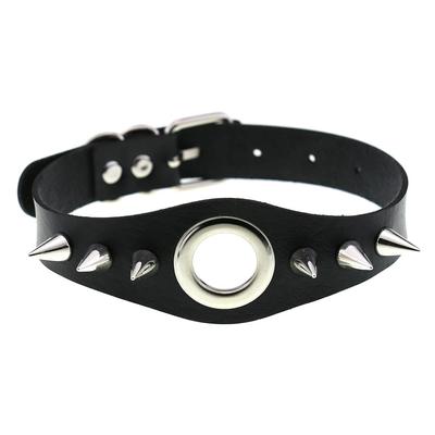 Černý ostrý chokrový obojek pro dívky Emo Punk Goth Náhrdelník Řemínek na krk Cosplay Choker Gotické doplňky