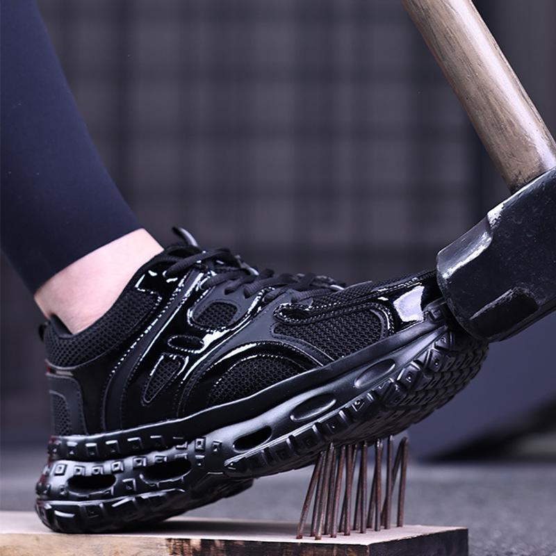 Fashion Women's Safety Shoes Anti-smash Anti Puncture Work Sneakers Steel Toe Shoes Breathable Lightweight Protection Shoes