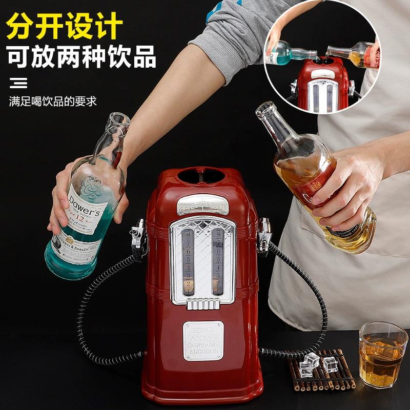 Household Retro Creative Large Capacity Impact Resistant and Pressure Resistant Plastic 2L Bar Double Gun Wine Disperser Tool