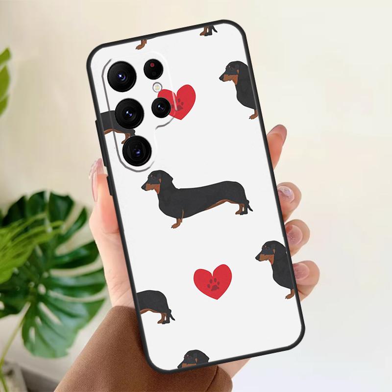 Dachshund Dog Soft Case For Samsung Galaxy S24 Ultra S21 S22 S23 S25 Plus S20 FE S9 S10 S23 FE Phone Cover