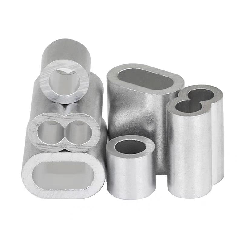 Aluminum Oval Clamp for Steel Wire Rope, 8-shaped & Single/Double Hole