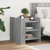 VidaXL Bedside Table Sonoma Grey 45x50x50 Cm Engineered Wood, Bedside Furniture, Side Table, Bed Cabinet, Cabinet 848295