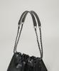 Nano Universe Women's Chain Shoulder Bag with Gathering, F 010, Black, 673-6132300