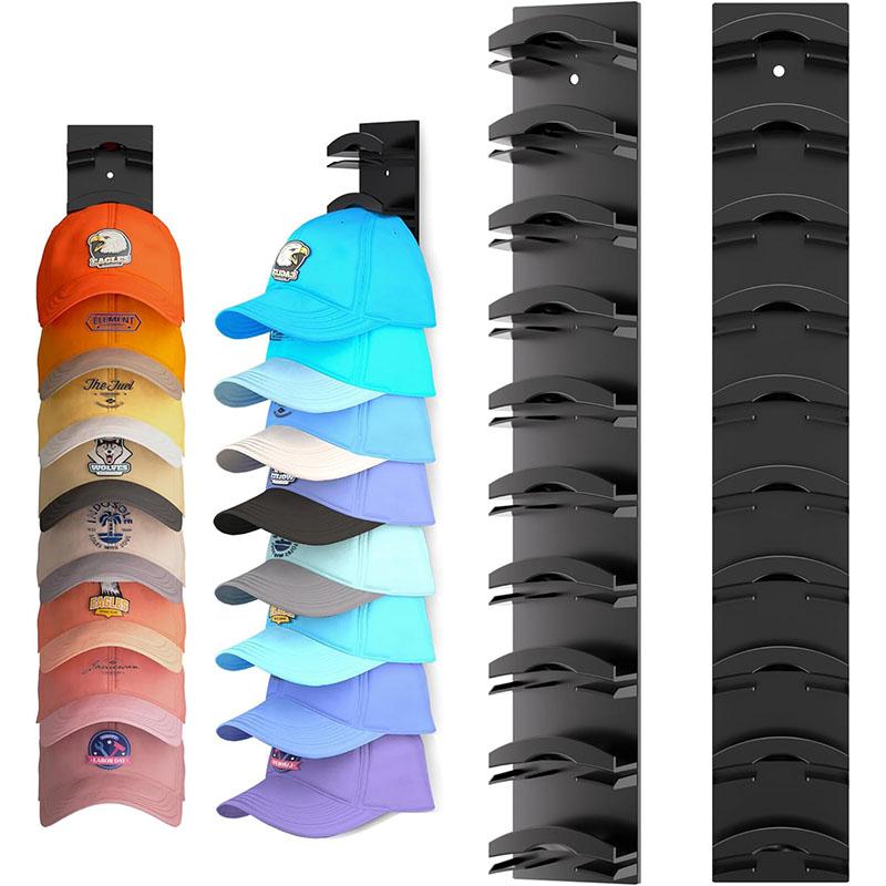 Hat Organizer for Baseball Caps Hat Rack for Wall with Strong Adhesive Hat Hanger Holder Display for Door Closet Cap Organizer Cap Organizer Storage