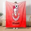 Afc Bournemouth Crest Flannel Blanket, Soft Polyester, Modern Design, All-Season for Camping, Travel, Gifts for holidays or birthdays