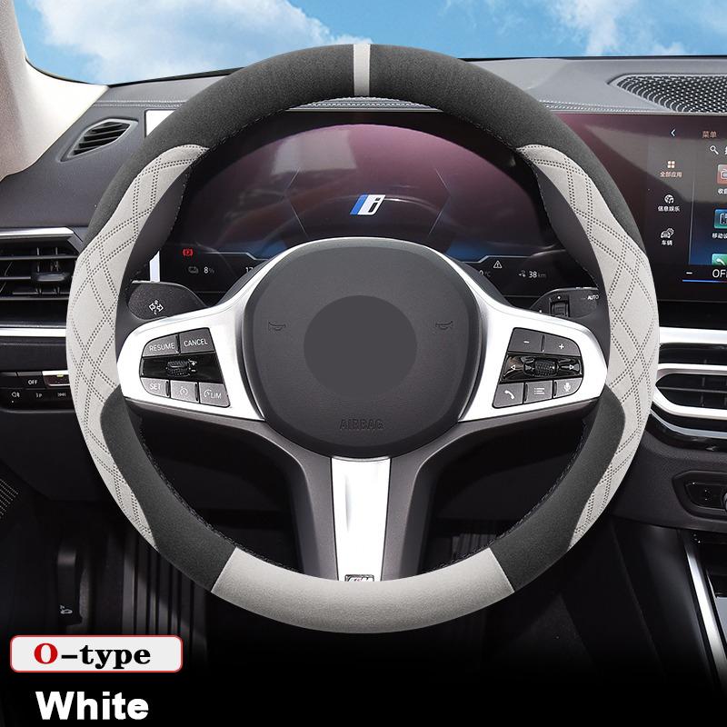Suede Car Steering Wheel Cover for BMW 1 3 5 7 Series X1 X5 IX I7 Mini Anti Slip Breathable Special Interior Auto Accessories