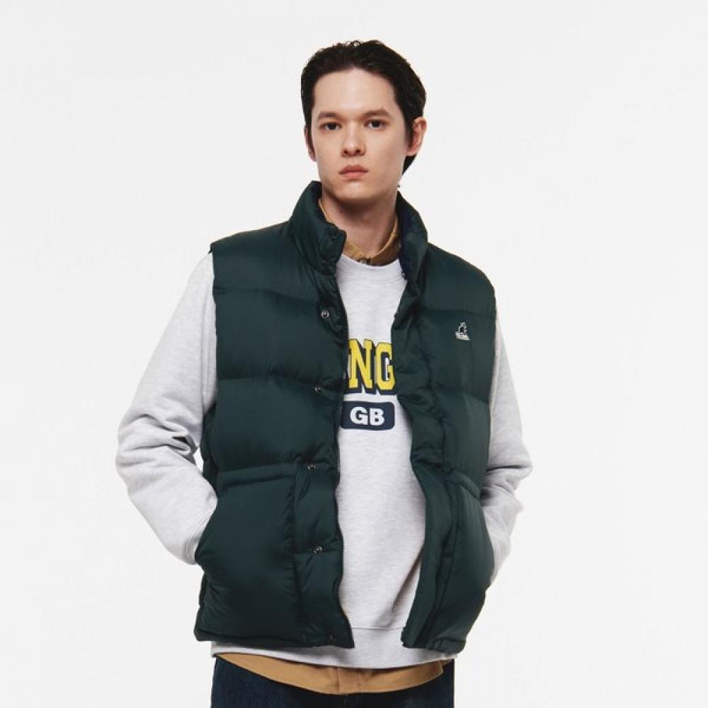 Kangol Down Puffer Vest Stand Collar 6141 Dark Green SS