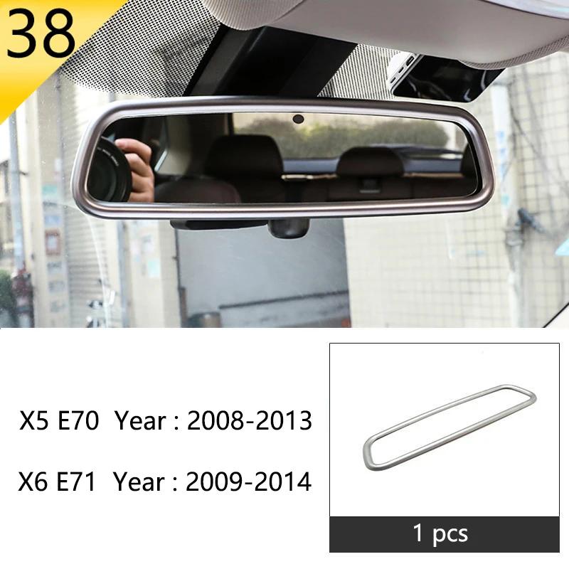 For BMW X5 X6 E70 E71 E72 Car Styling interior Buttons panel frame Decoration Cover Trim Car Sticker stainless steel Accessories