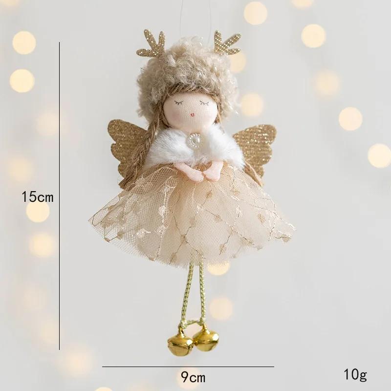 Christmas Decoration for Home, 4pcs Xmas Tree Pendant Ornaments, Navidad Angel Dolls Noel Natal New Year Gifts