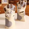 Anti-scald Baking Oven Gloves Gray Microwave Insulated Gloves New Cat Paws Oven Mitts