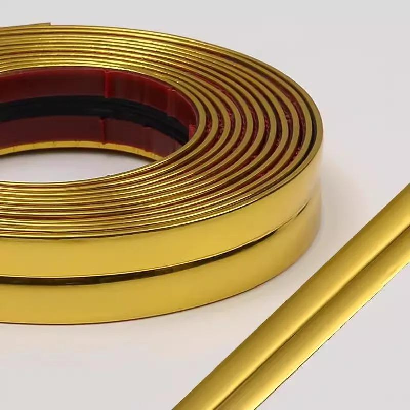 

3meters Background wall decoration tape Wall Corner Protector Molding Styling Trim Sticker door trim Strip Furniture Edge Bumper золотой