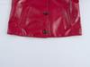 2025 Spring Women's Red Glossy Leather Lapel Jacket – European & American Style