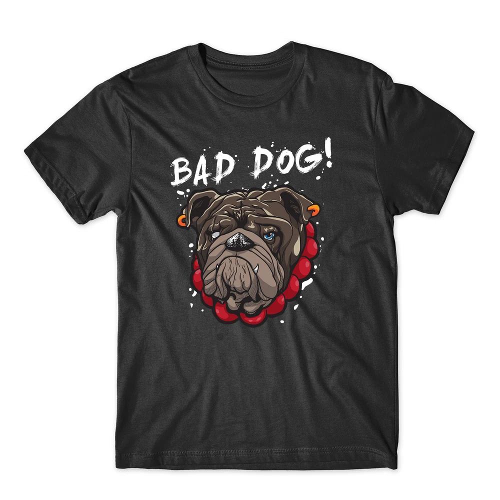 Bad Dog TShirt Bull Dog Angry Face Unisexs Unisexs Tee Top S