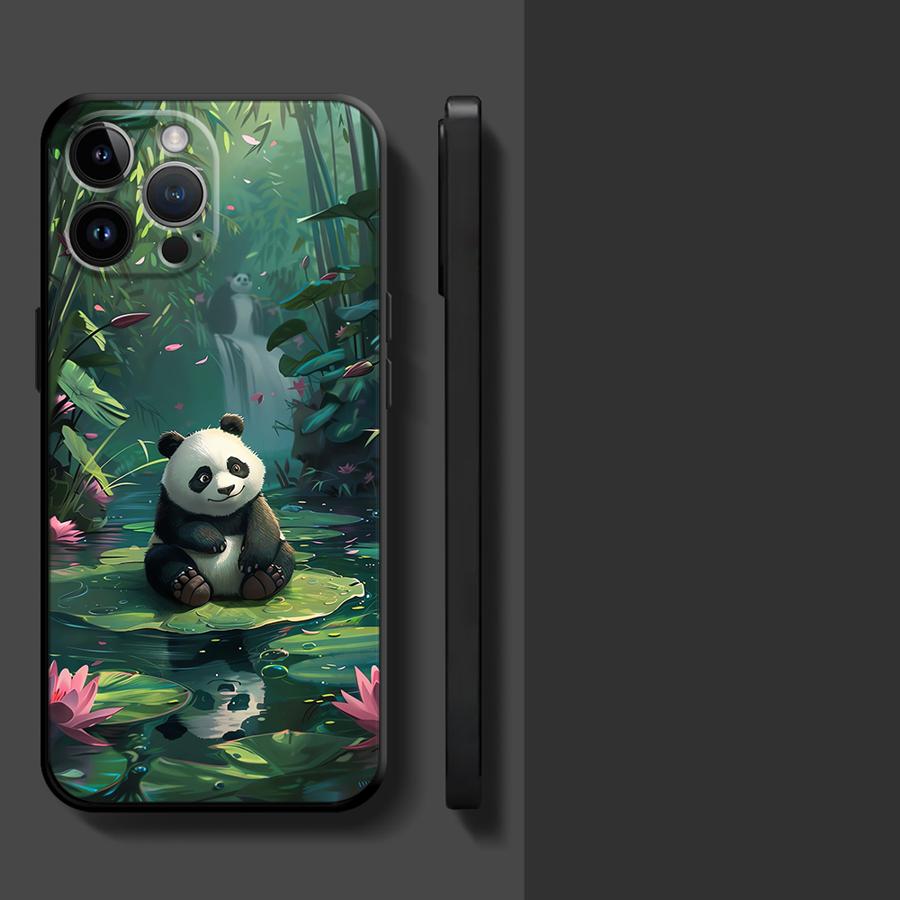 Bamboo Forest Panda Funda Phone Cover Phone Case for Apple iPhone 17 Pro Max 14 15 Pro 7 8 13 17e XR XS MAX Air 11 12 16