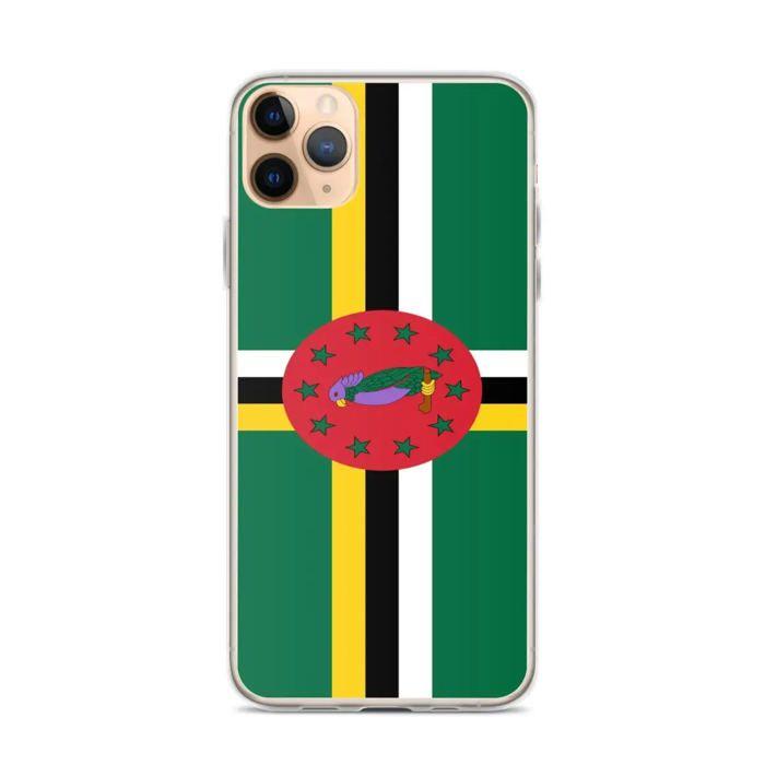 Coque iPhone - Drapeau Dominique - iPhone 11 Pro Max - Souple - Multicolor - Vertical