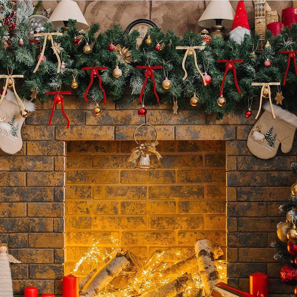 24Pcs Velvet Material Christmas Tree Bows 24pcs Set Cable Tie DIY Handmade Bows Slender Design Multi-functional