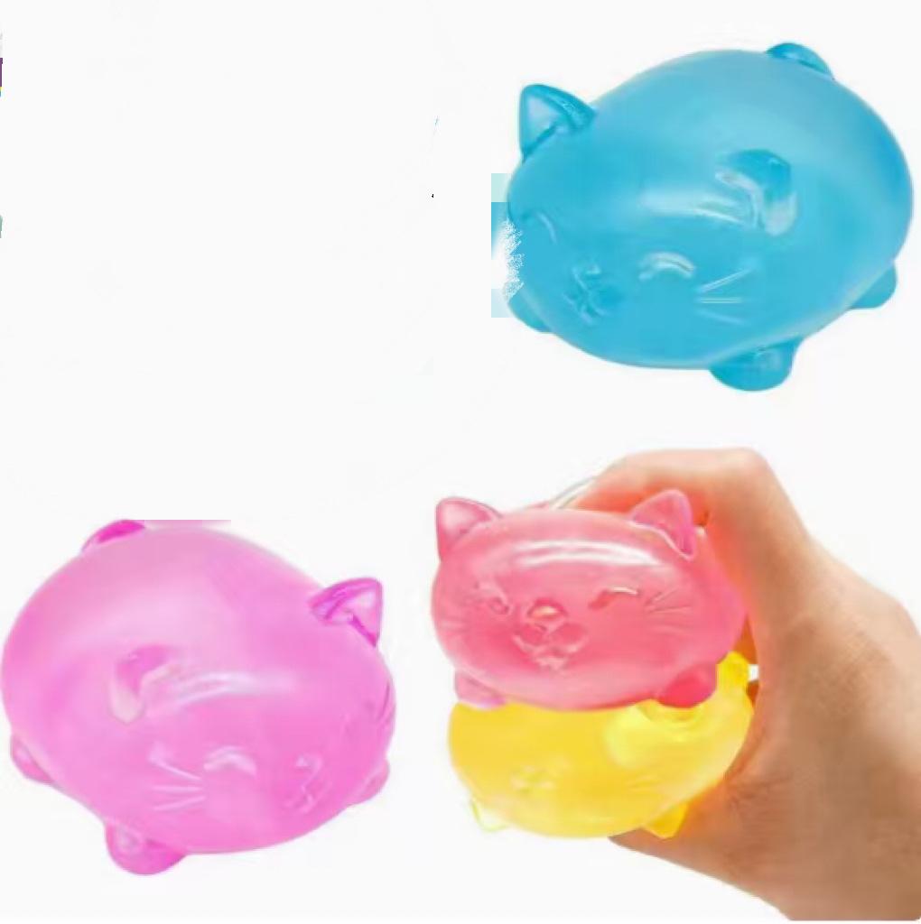 Bai Fen Bai Toys Purple New Maltose Cat Stress-Relief Ball, Same As The Small Cat Maltose Stress-Relief Toy, Squishy Fun Stress-Relief Device
