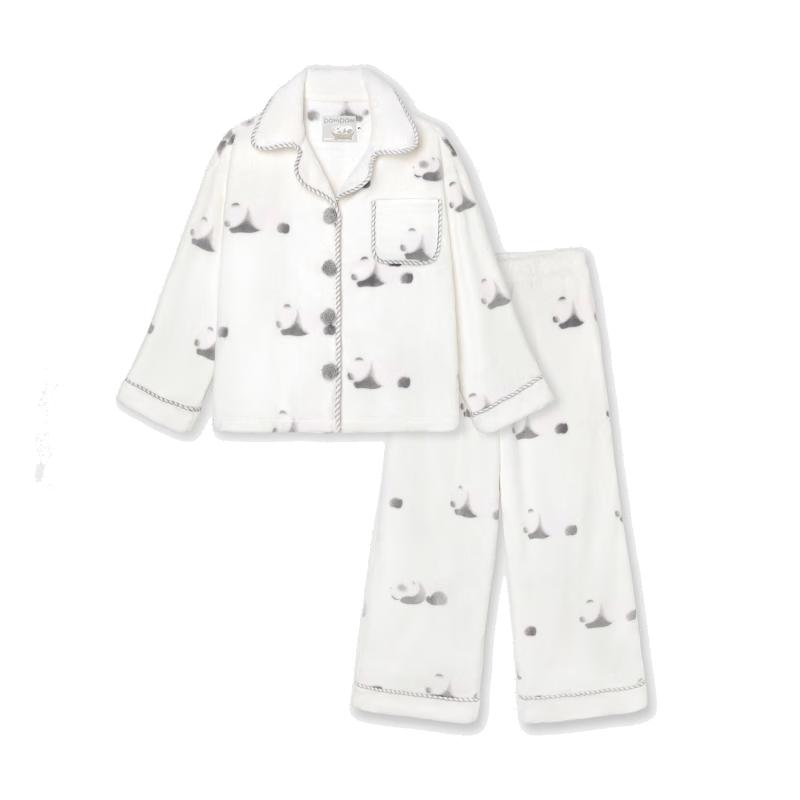 Panda Peng Peng Flannel Pajama Set M