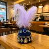 Dog Headgear Ethnic Sheep Hat Cultural Plush Pet Mini Top Hat Handmade Lightweight Doll Bonnet Halloween