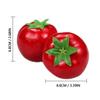 6 Pcs Fake Tomatoes Foam Made Lifelike Vibrant Red Faux Artificial Tomato Decor for Home Kitchen Garden Tabletop