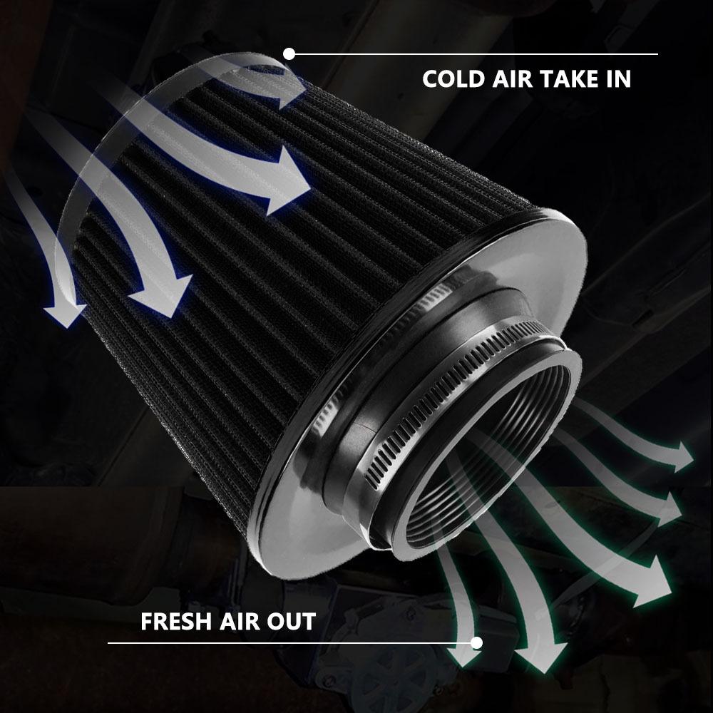 Car Modification Air Filter with High Flow Intake Mushroom Head Mushroom Head Air Filter Car Air Filter 76mm