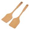 2PCS Wooden Spatula for Cooking Wood Spatula Turner Kitchen Utensils for Non Stick Cookware