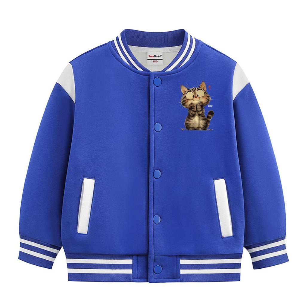 Children's Autumn Baseball Jacket - Velvet Lined, Thickened for Boys & Girls 2026 Winter Style.