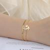 Fashion Hummingbird Honey Collection Bracelet Stainless Steel Double layered Hummingbird Flower Bracelet Animal Jewelry