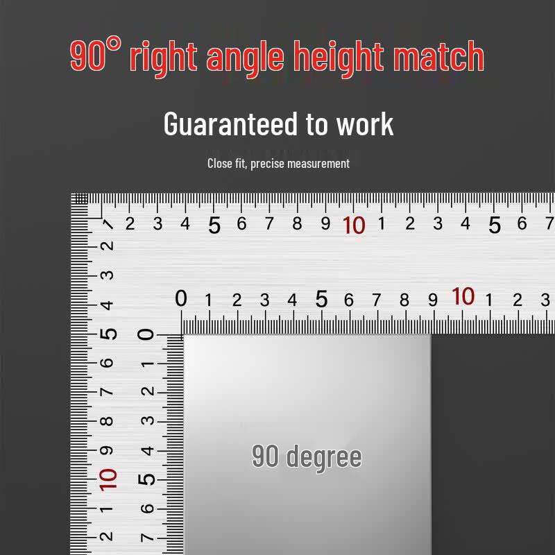 Moli Stainless Steel L-shaped Right Angle Ruler