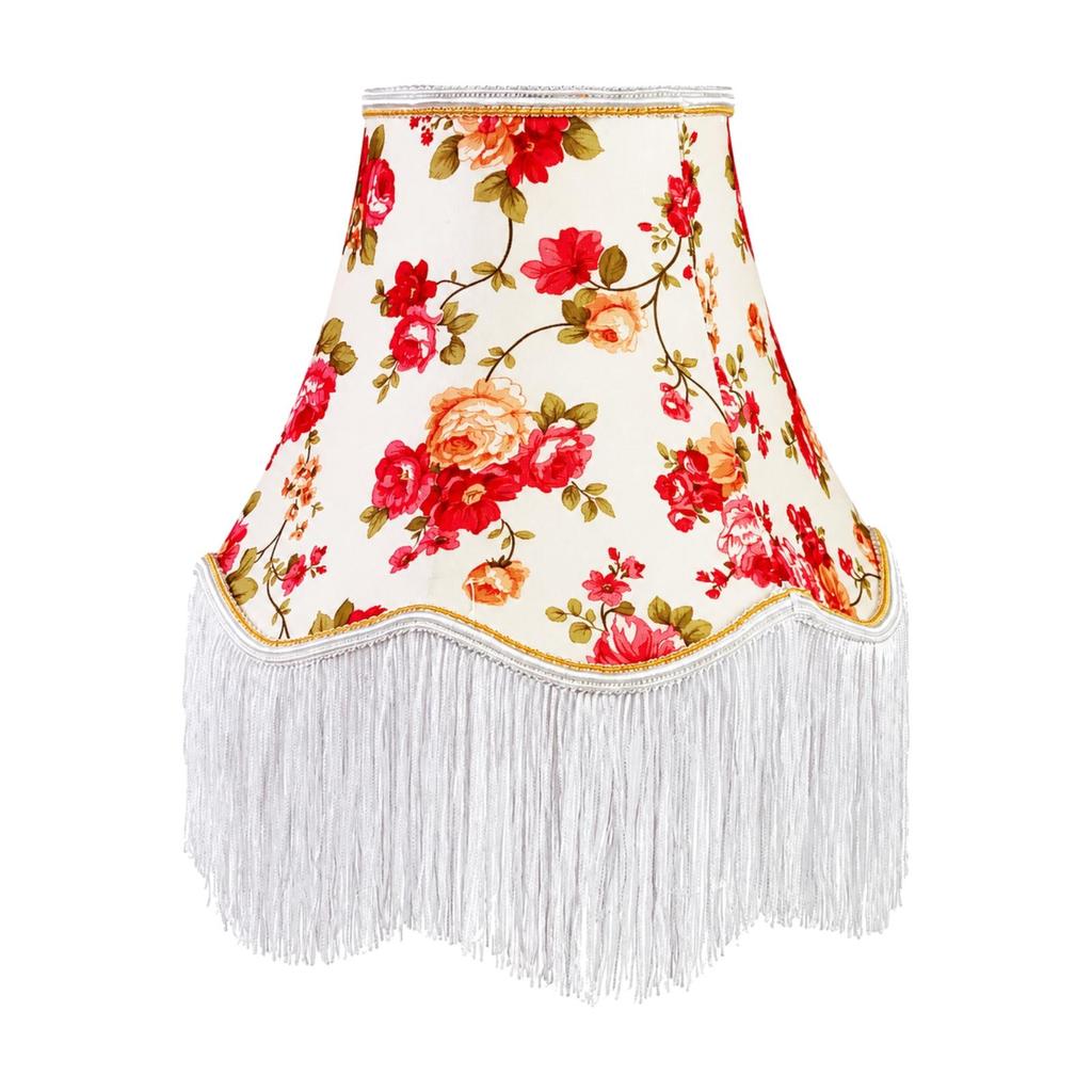 Blumen-Textil-Lampenschirm Elegant Verjüngt Mehrstufig Vintage-Inspiriert