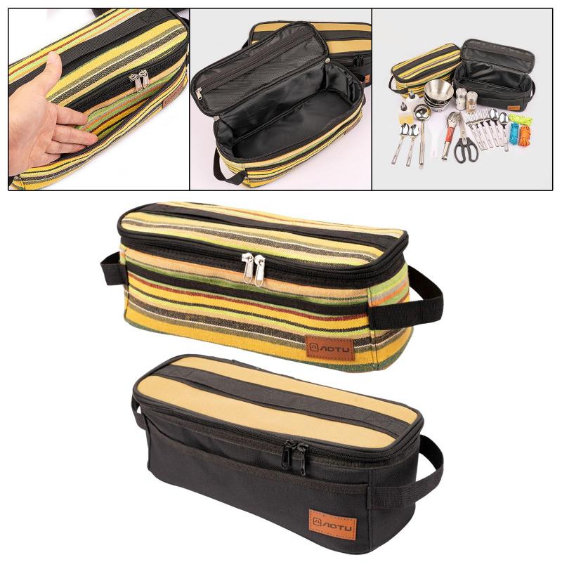 Outdoor Camping Cookware Portable Set Camping, Outdoor Picnicking, Cutlery Storage Bag Self Driving Tour Grooming And Makeup Bag