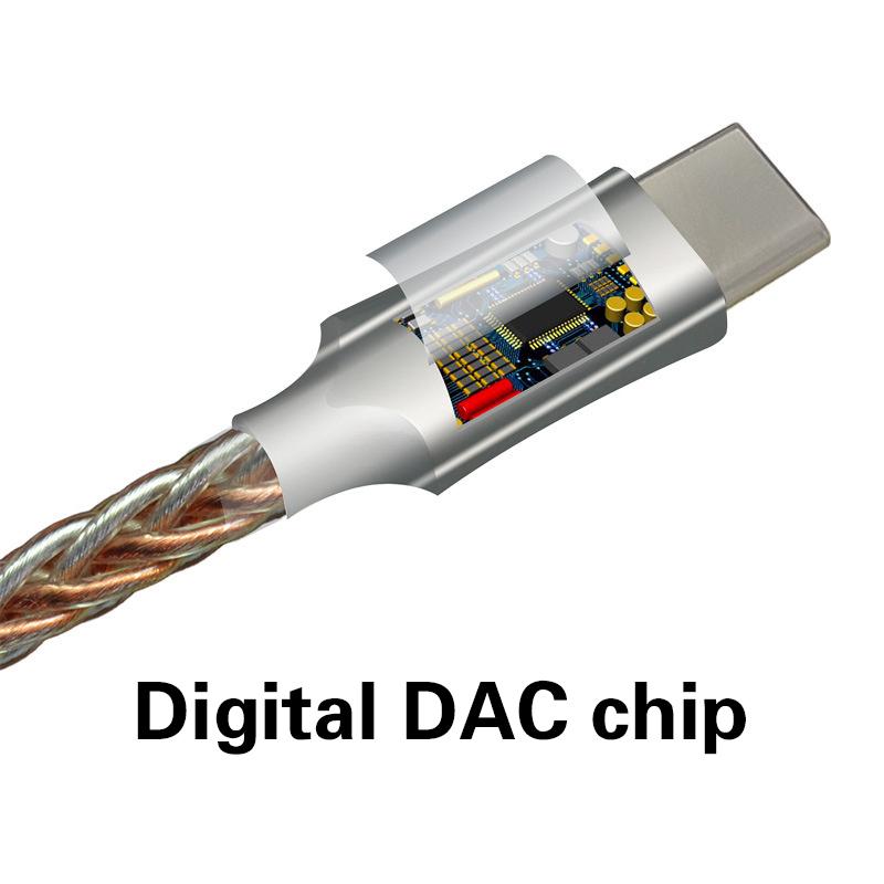 Earphone Amplifier Type C To 3.5Mm Usb C Audio Decoder Amp Adapter Cb1200Au Chip Sound Card Digital Decoder For Android