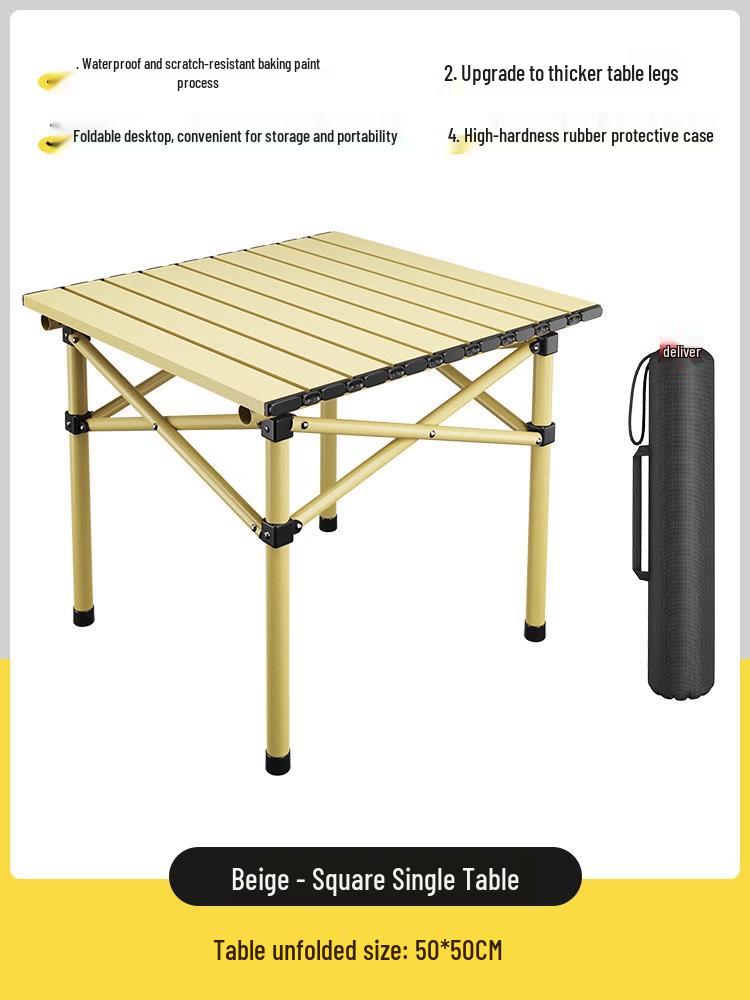 Portable Folding Table and Chair Set for Camping, Picnics, Beach, Barbecue, Car, or Sketching