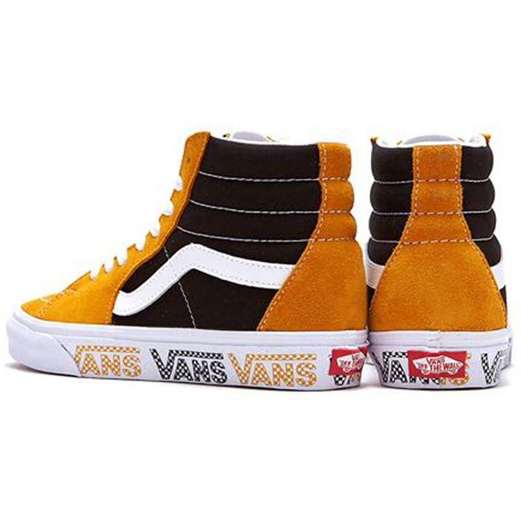 Vans Sk8 Casual High-Top Skate Shoes Unisex Sneakers Black Yellow VN0A4BV6SXY